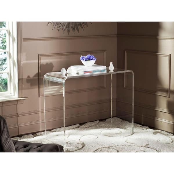 SAFAVIEH Atka 38 in. Clear/Glass Console Table