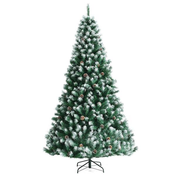 Costway 6 ft. Snow Flocked Artificial Christmas Tree, Unlit Xmas Tree