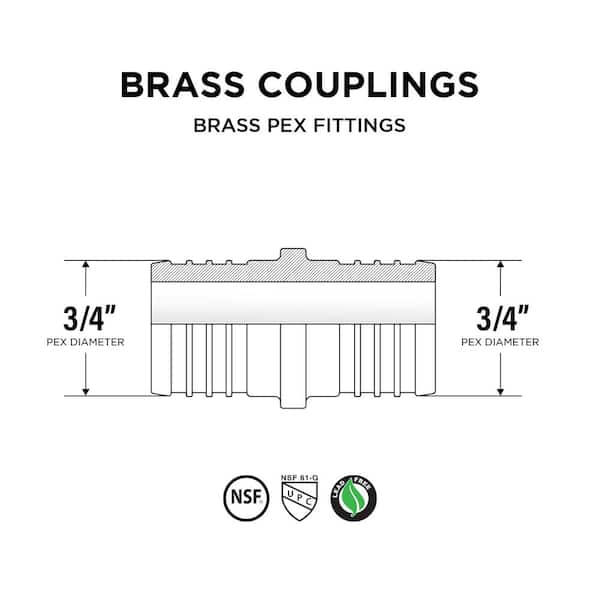 3/4 PEX Crimp Coupling 50-Pack 3/4" PEX Crimp Couplings - View #3