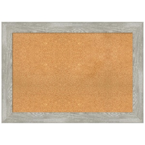 Dove Greywash 41.88 in. x 29.88 in. Framed Corkboard Memo Board