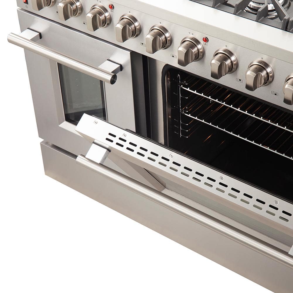 Galiano 48-inch Stainless Steel Dual-Fuel Range with Griddle