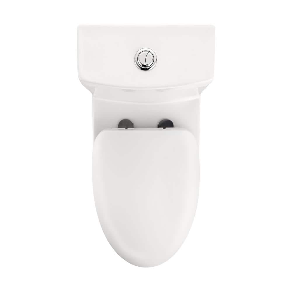 White Ceramic Elongated Dual Flush Floor Mounted Toilet