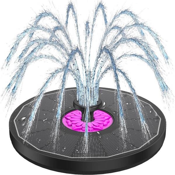 Yzert Solar Bird Bath Fountains,3.5W Glass Panel Solar Fountain Pump For Bird Bath No Battery,Solar Water Fountain Outdoor With 4 Fixed