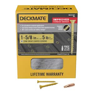 1-5/8 in. Tan Exterior Self-Starting Star Flat-Head Wood Deck Screws #8 (5 lbs./735 pcs)