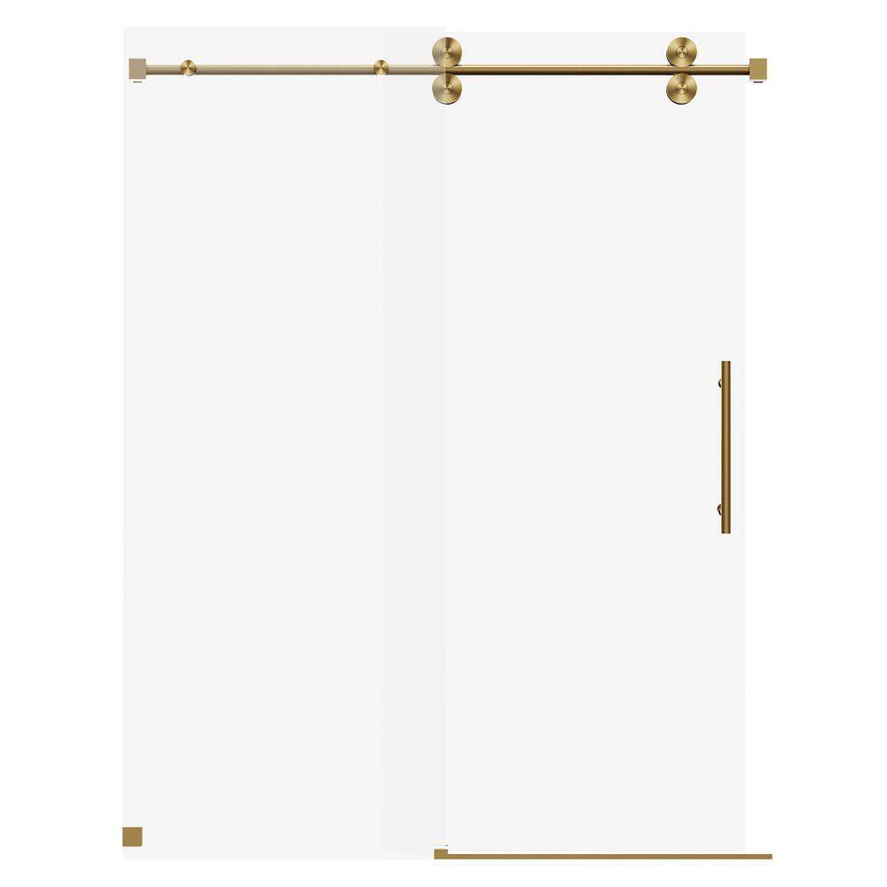 66 in. -72 in. W x 76 in. H Single Sliding Frameless Shower Door with 3/8 in. (10 mm) Tempered Clear Glass price history on PriceWatchPro