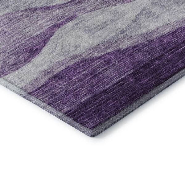 Mayfield Premium Machine Washable Abstract AMF1141 Lavender 2 ft. x 3 ft. Area Rug