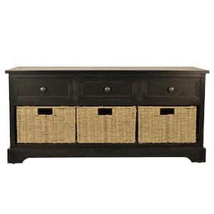 Montgomery Black Storage Bench