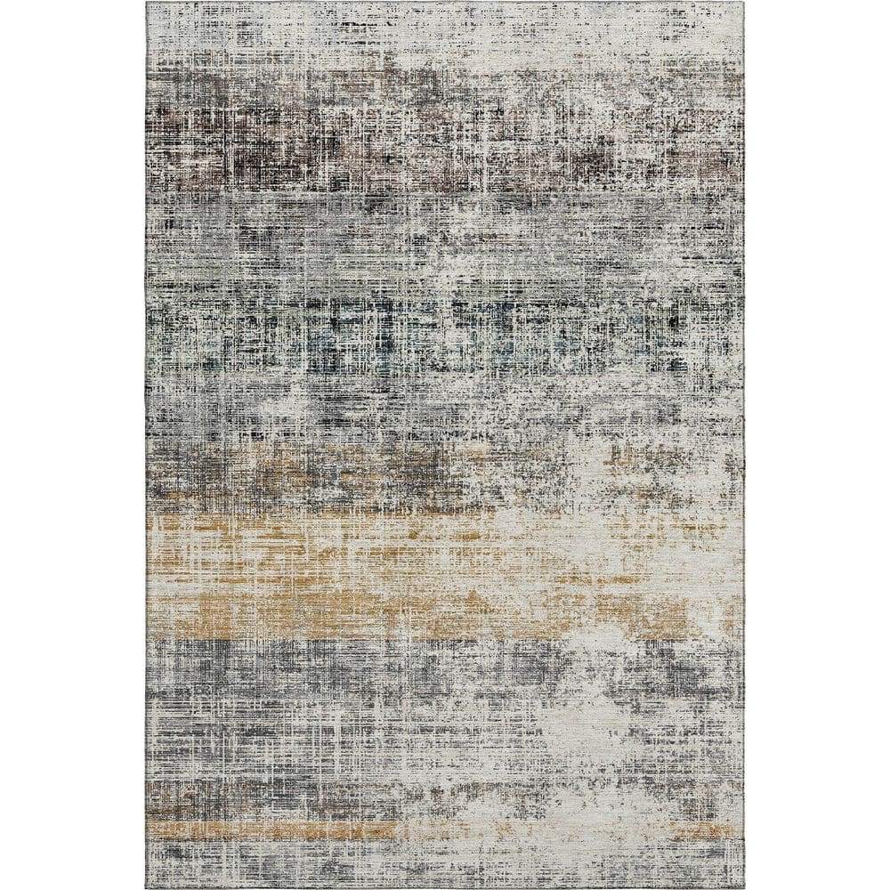 Mayfield Premium Machine Washable Abstract AMF2388 Gray 3 ft. x 5 ft. Area Rug price history on PriceWatchPro