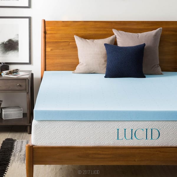 Lucid 3 in. Full XL Gel Memory Foam Mattress Pad
