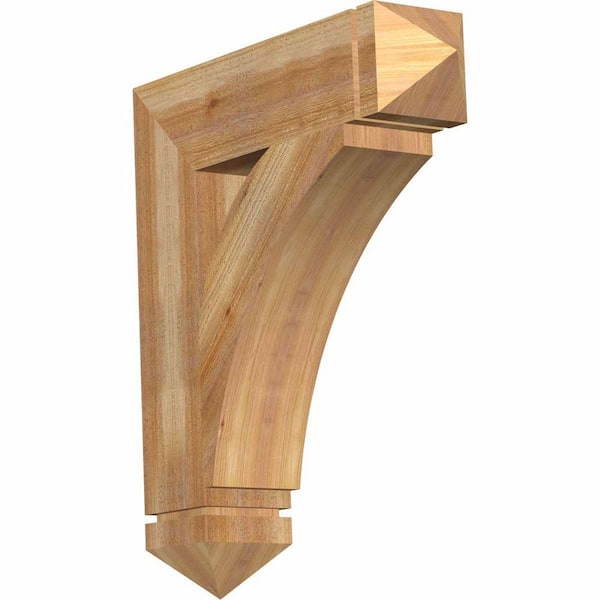 Ekena Millwork 6 in. x 30 in. x 26 in. Western Red Cedar Thorton Arts and Crafts Rough Sawn