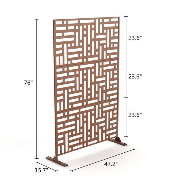 Reviews for 6.33 ft. H x 3.93 ft. W Laser Cut Metal Privacy Screen in