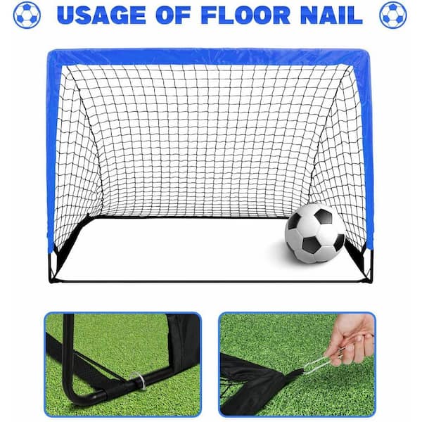 Portable Folding Soccer Net Goal Set With Carrying Bag Ideal For