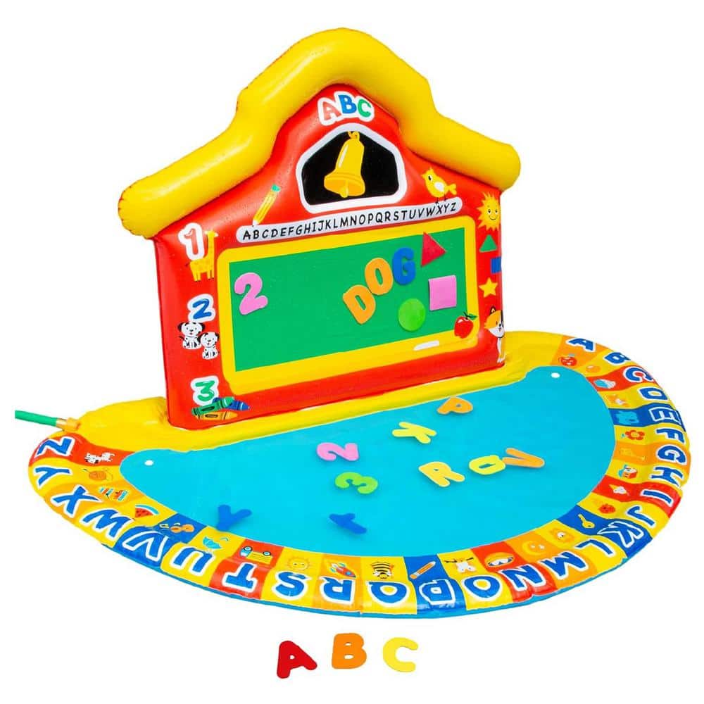 Colorful Inflatable Educational Water Play Mat with Foam Letters