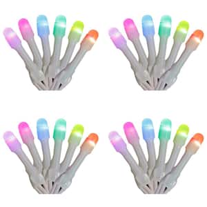 Twinkly App Controlled Icicle 50 RGB LED Lights, Multi Color (4 Pack)