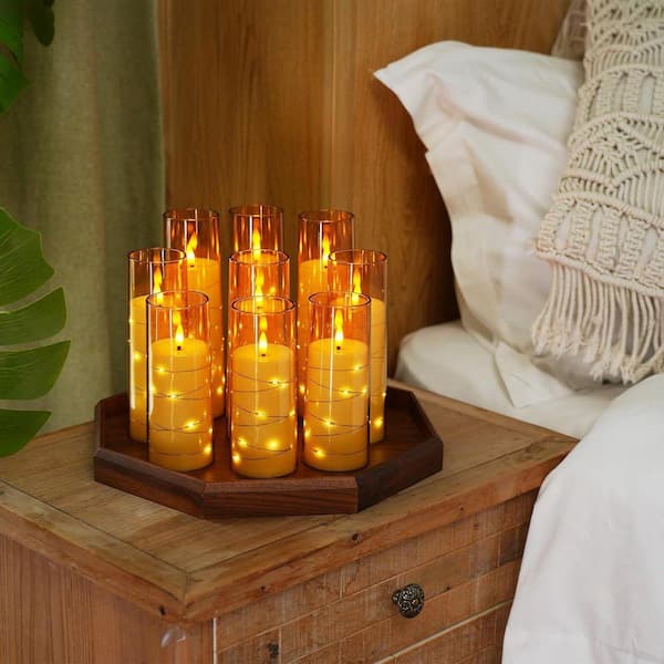 Flameless Candle with Remote Timer, Acrylic Battery Operated LED