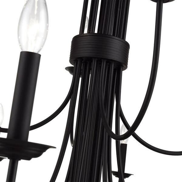 Livex Lighting Estate 24-Light Black Chandelier 42686-04