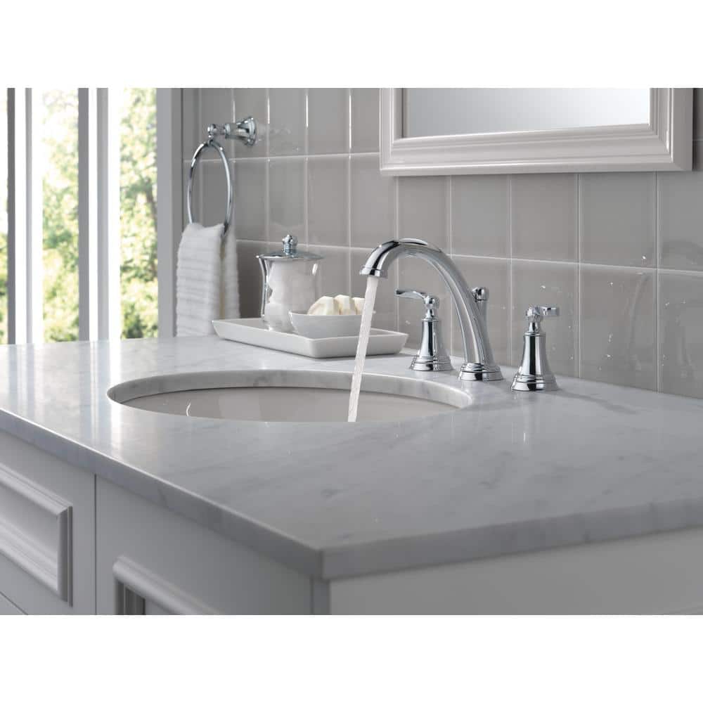 Modern Elegance 6" High 2-Handle Chrome Widespread Bathroom Faucet