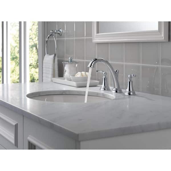 Delta Woodhurst 8 in Widespread 2-Handle Bathroom Faucet in Chrome