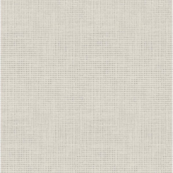 Chesapeake Nimmie Light Grey Basketweave Wallpaper Sample