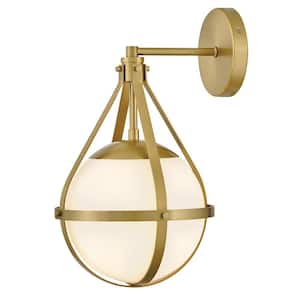 Colby 9.25 in. 1-Light Lacquered Brass Wall Sconce