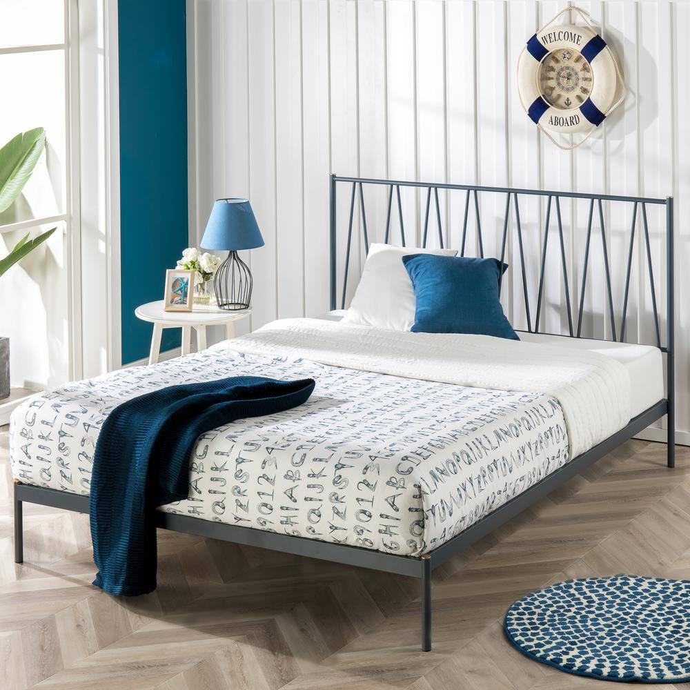 Zinus Olga Navy Twin Metal Platform Bed Frame FBMOMP-10T - The Home Depot