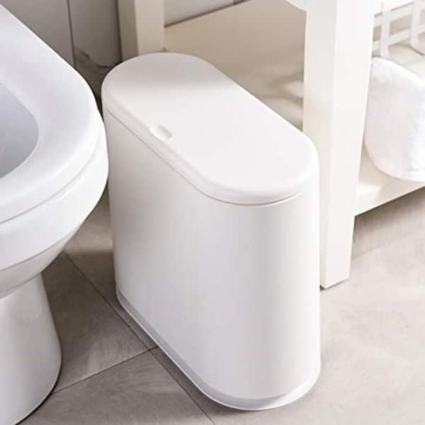 HANAMYA 2.4 Gallon Slim Trash Can with Press Top Lid - On Sale - Bed Bath &  Beyond - 38192548