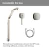 KOHLER Windet Showering Rail Combo in Vibrant Brushed Nickel K-R27971-G-BN  - The Home Depot