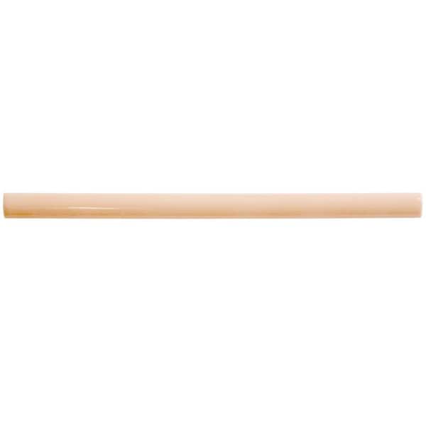 Horizonte 0.5 in. x 8 in. Glossy Powder Pink Ceramic Pencil Trim Wall Tile (0.27 sq. ft./Case)-10 Pack