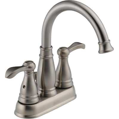 Porter 4 in. Centerset 2-Handle Bathroom Faucet in Brushed Nickel