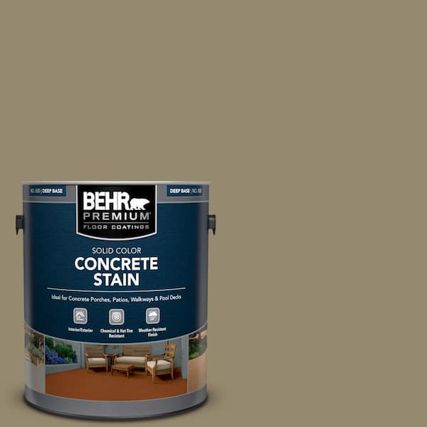 BEHR PREMIUM 1 gal. #PFC-34 Woven Willow Solid Color Flat Interior/Exterior Concrete Stain