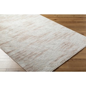 Frank Lloyd Wright x Surya Usonia White/Brown Abstract 5 ft. x 8 ft. Indoor Area Rug