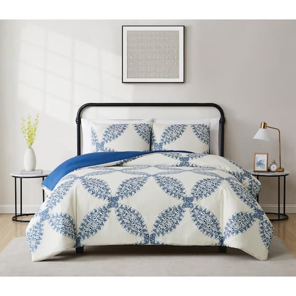 Abigail King 3-Piece Multicolor Microfiber Duvet Cover Set