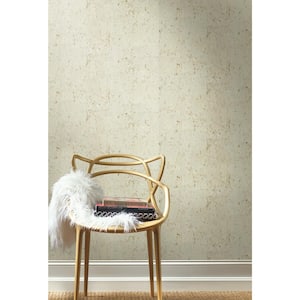 Gold and Silver Metallic Cork Paper Unpasted Wallpaper, 36-in. by 24-ft.