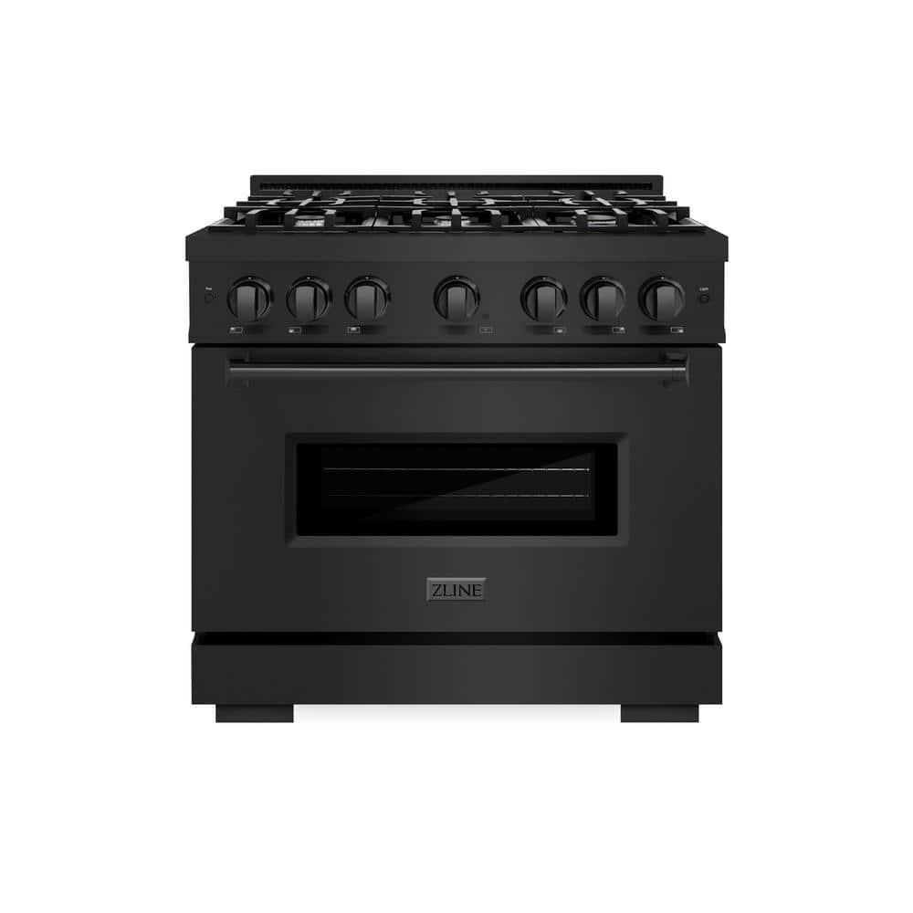 Classic 36 in. 6-Burner Dual Fuel Range with Convection Oven in Black Stainless Steel price history on PriceWatchPro