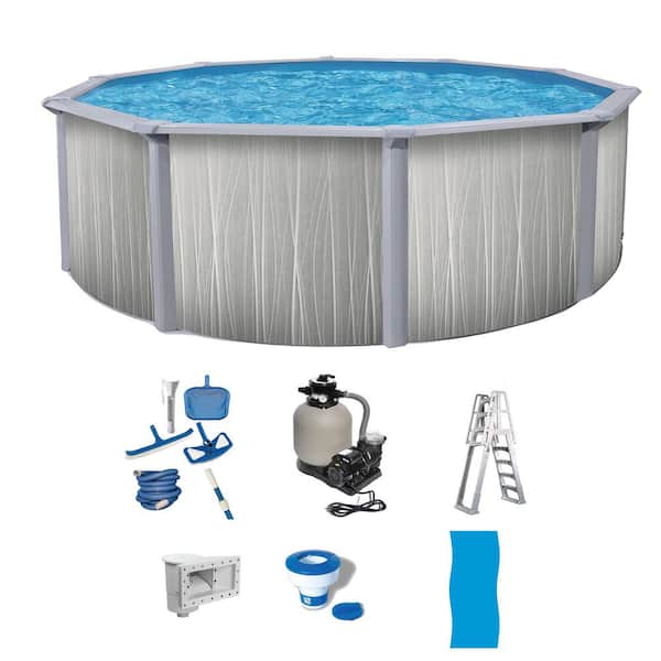 Marion 15 ft. Round 52 in. Deep Hard Sided Above Ground Standard Pool Package