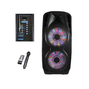 Double 12 in. Subwoofer Portable Bluetooth Party PA Speaker