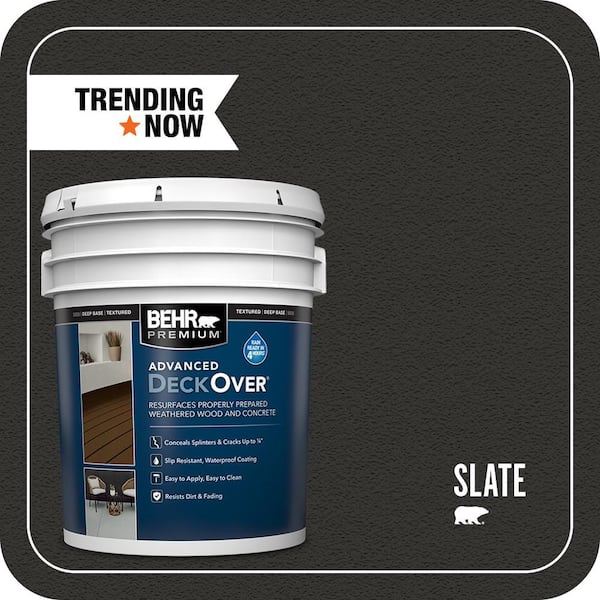 5 gal. #SC-102 Slate Textured Solid Color Exterior Wood and Concrete Coating