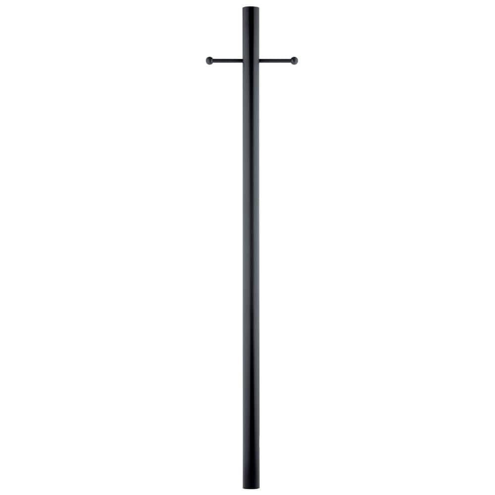 84" Black Aluminum Outdoor Direct Burial Post