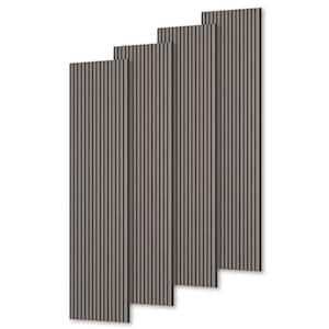 Walnut 0.9 in. x 1.05 ft. x 7.87 ft. Acoustic/Sound Absorb 3D Oak Overlapping Wood Slat Decorative Wall Paneling 4-Pack