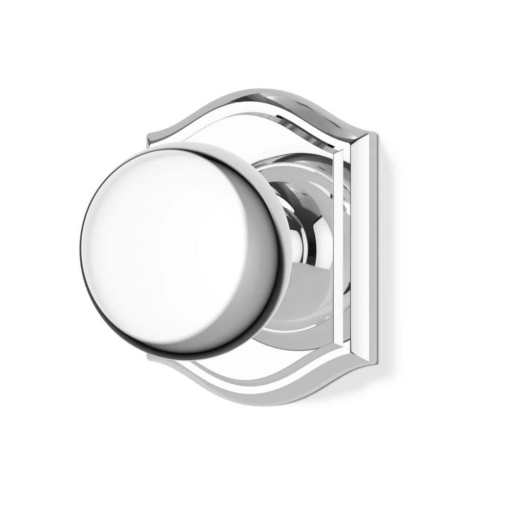Classic Elegant Polished Chrome Interior Dummy Door Knob 2 Pack with Round Knob and Arch Backplate price history on PriceWatchPro