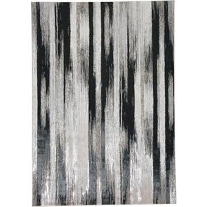 Orin Black/Metallic Silver 10 ft. x 13 ft. Gradient Polyester Area Rug