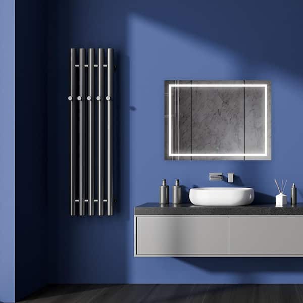 Royale Plus 40 in. W x 36 in. H Rectangular Medicine Cabinet with Mirror, Tri-View Door, LED Lighting, Mirror Defogger