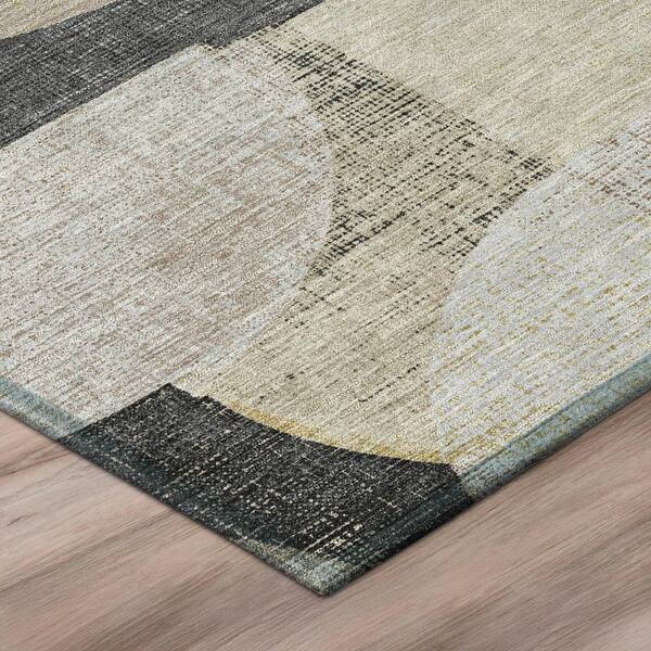 Chantille Machine Washable Indoor/Outdoor Abstract ACN3059 Graphite 2 ft. x 7 ft. Runner Rug