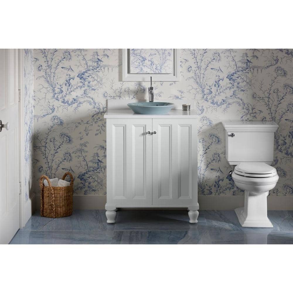 White High Efficiency Elongated Free Standing Toilet