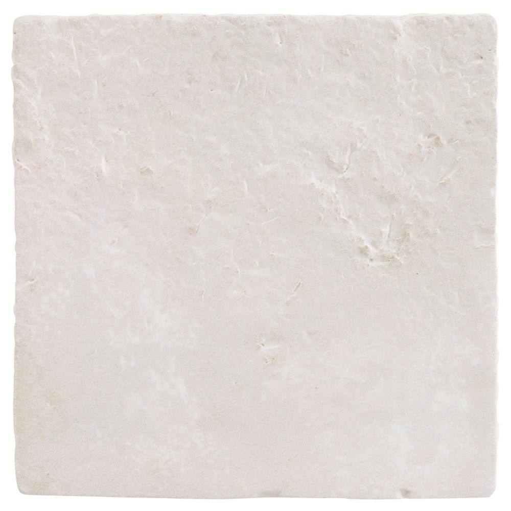 Matte White Textured Ceramic 5x5 Wall Tile