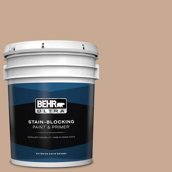 BEHR ULTRA 5 gal. #ECC-42-1 Fox Hill Satin Enamel Exterior Paint & Primer