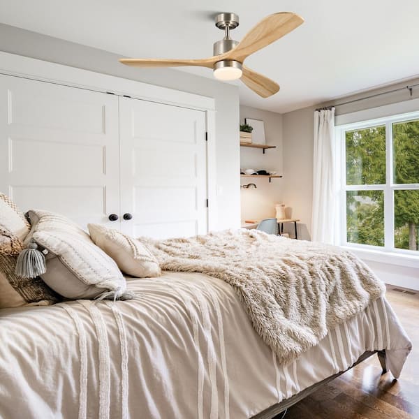 ファンタジスタ10beams f brilla 春コットンリネン Merra 52 in. Indoor Brushed Nickel Standard Ceiling Fan with