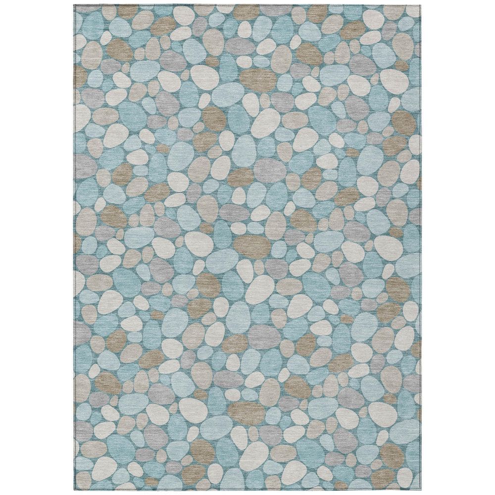 Chantille Machine Washable Indoor/Outdoor Abstract ACN2817 Teal 9 ft. x 12 ft. Area Rug price history on PriceWatchPro