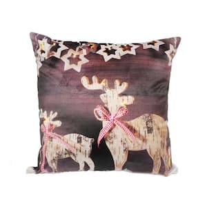 LED Christmas Reindeer Standard Pillow