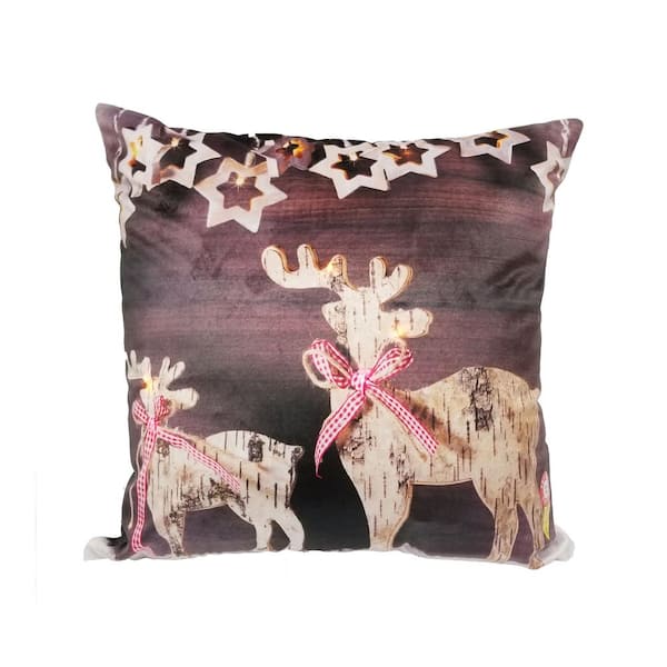 LED Christmas Reindeer Standard Pillow